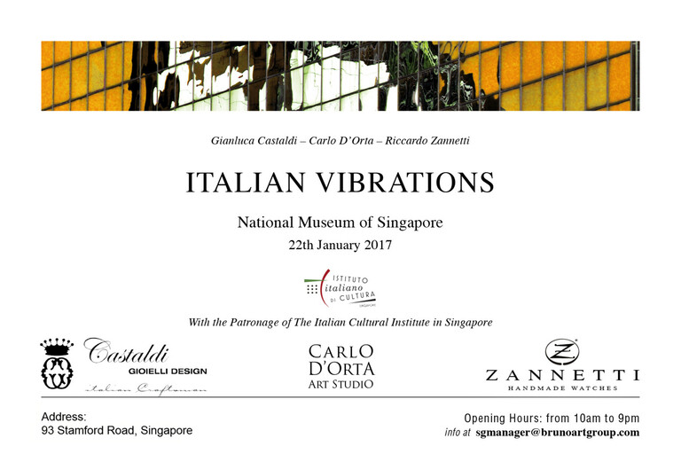 CARLO D'ORTA IN MOSTRA A SINGAPORE